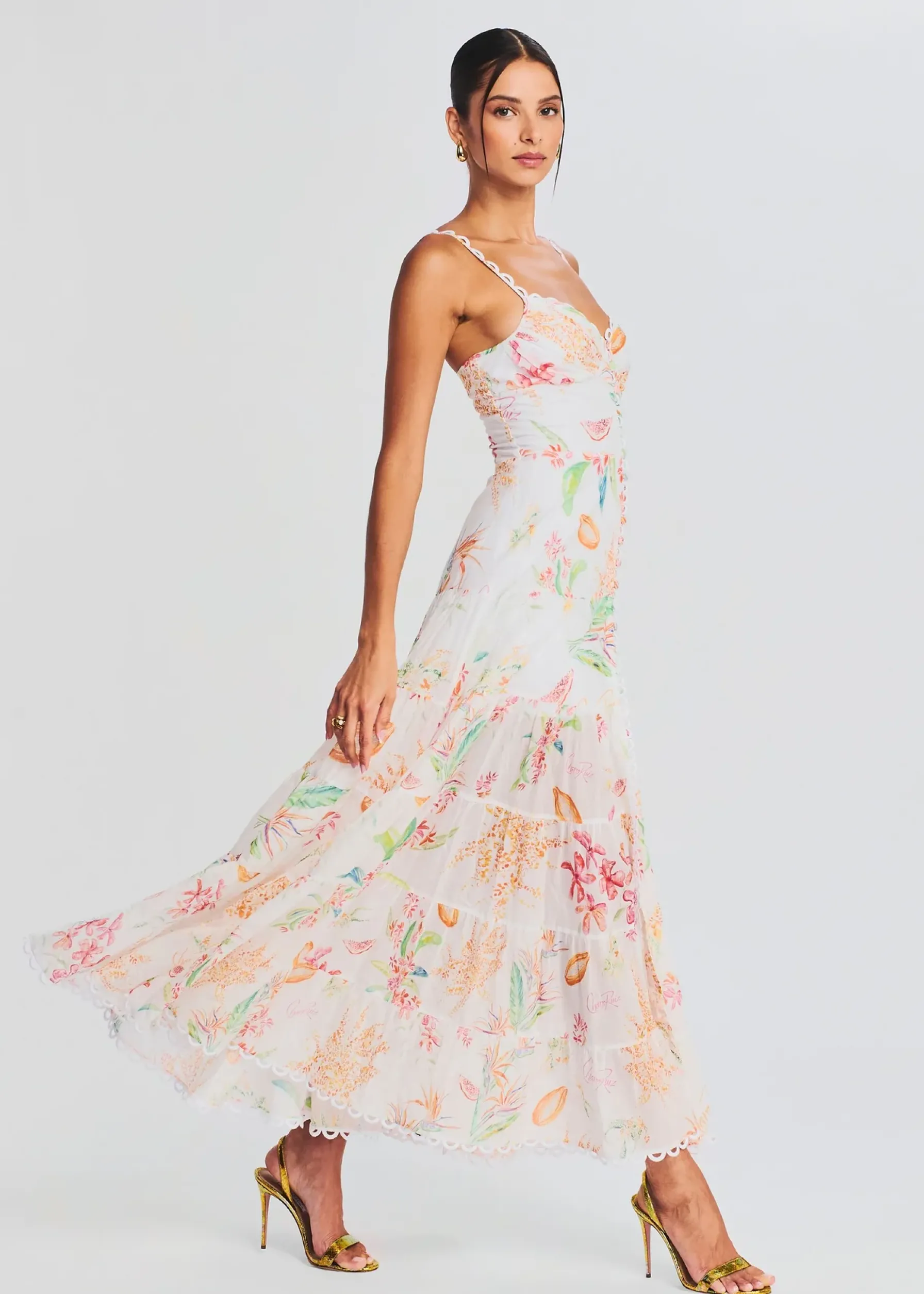 Retrofete Melia Long Dress White Fresca Outlet
