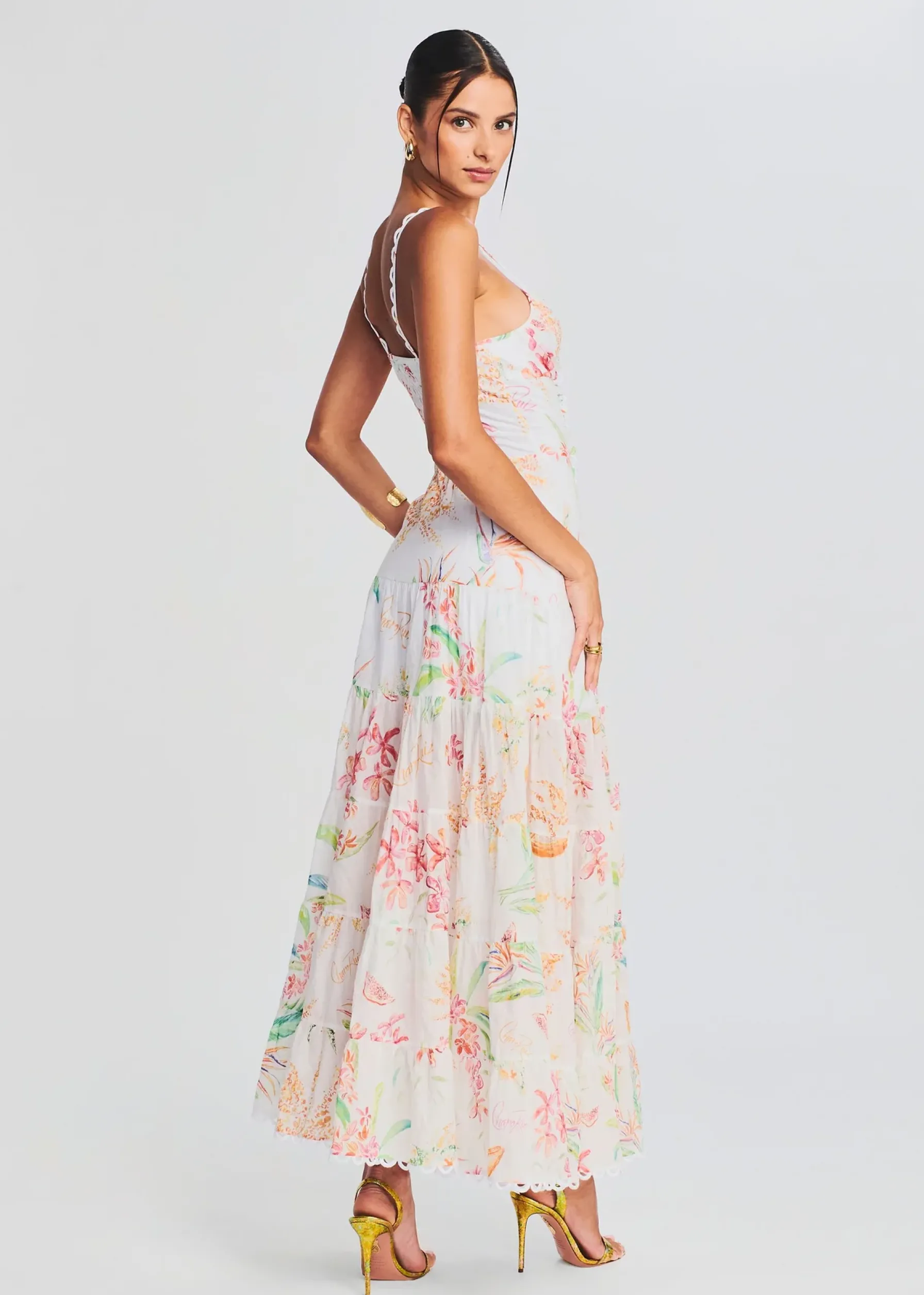 Retrofete Melia Long Dress White Fresca Outlet