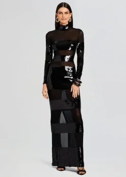 Retrofete Melina Sequin Dress Black Shop