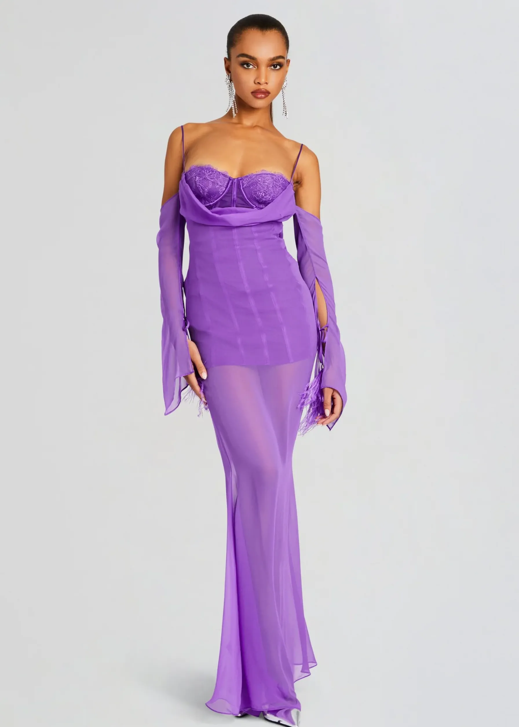 Retrofete Meredith Dress Amethyst Clearance