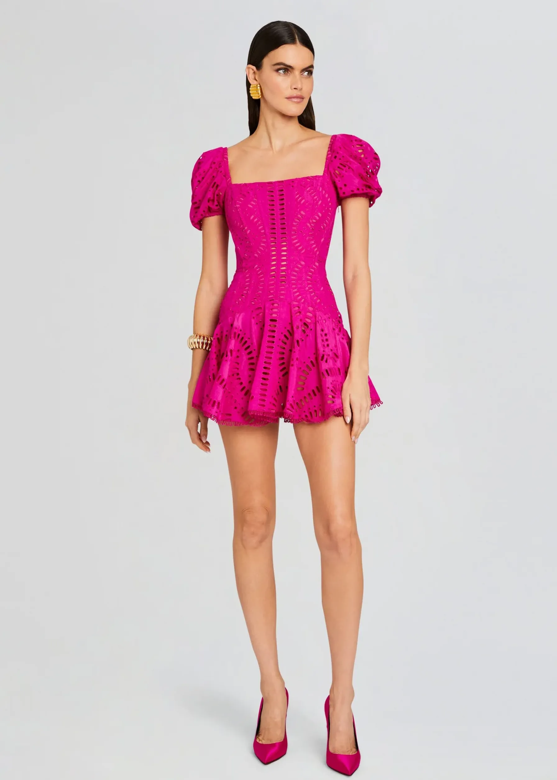 Retrofete Mexik Short Dress Hot Pink New
