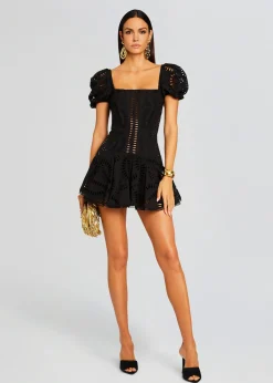 Retrofete Mexik Short Dress Black Samoa Discount