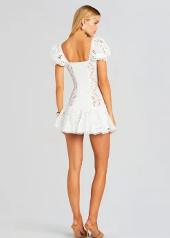 Retrofete Mexik Short Dress White Samoa Best Sale