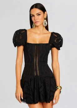 Retrofete Mexik Short Dress Black Samoa Cheap