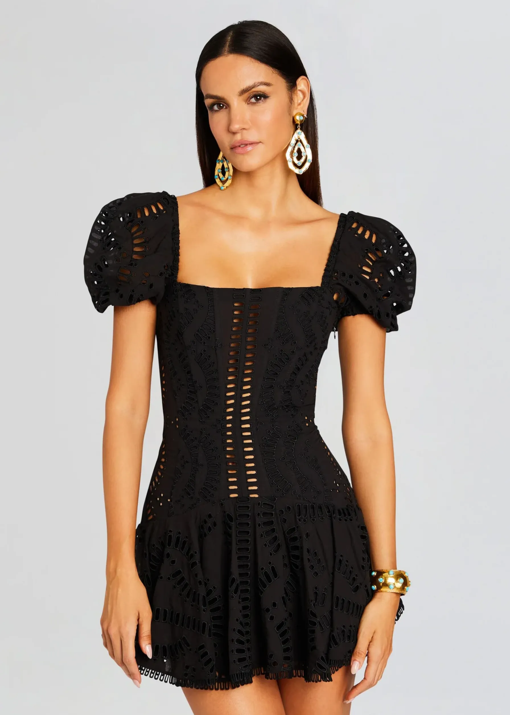 Retrofete Mexik Short Dress Black Samoa Cheap