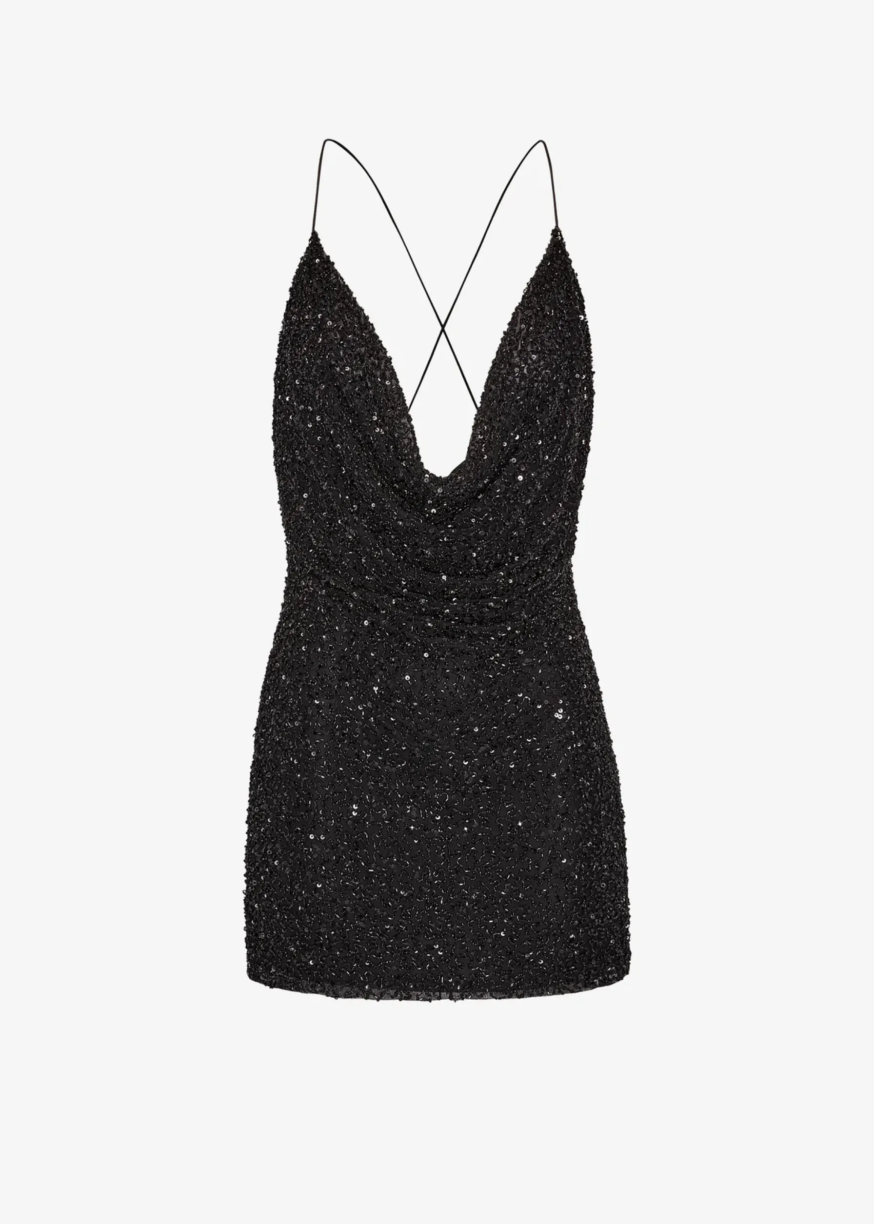 Retrofete Mich Sequin Dress Black New