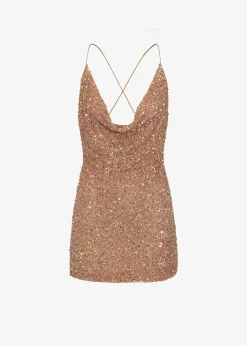 Retrofete Mich Sequin Dress Bronze Clearance