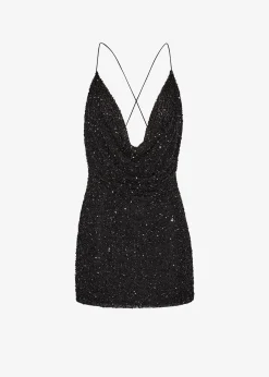 Retrofete Mich Sequin Dress Black Outlet