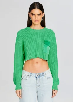Retrofete Mid Cropped Devin Sweater Pistachio Discount
