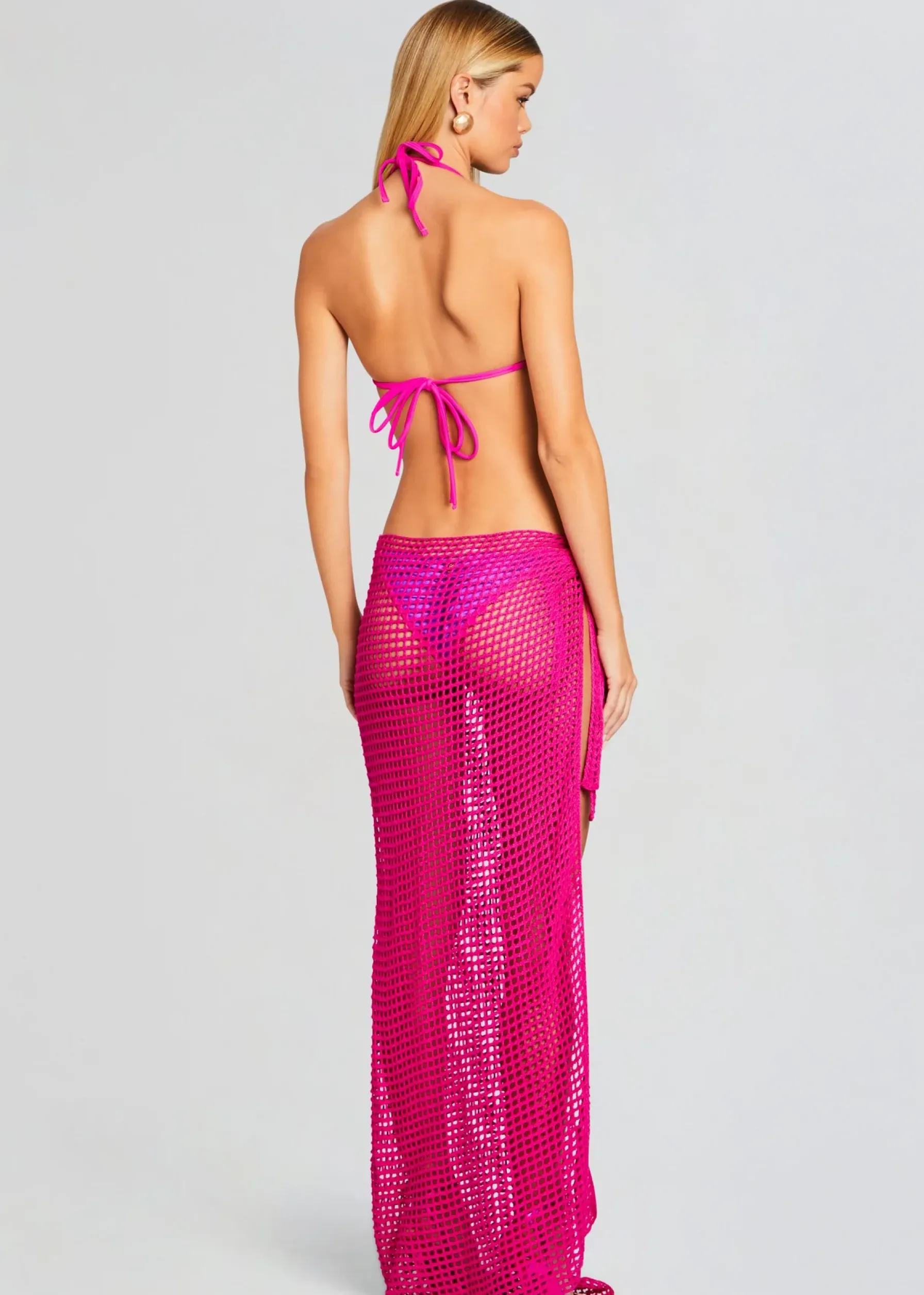 Retrofete Midi Net Sarong Hot Pink Fashion