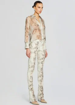 Retrofete Milena Silk Blouse Vintage Snake Clearance