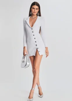 Retrofete Mimi Rib Knit Dress White Shop