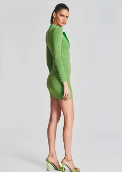 Retrofete Mimi Rib Knit Dress Green Store