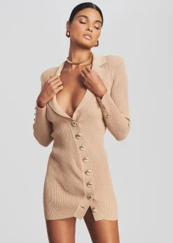 Retrofete Mimi Rib Knit Dress Nude Store