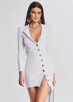 Retrofete Mimi Rib Knit Dress White Cheap