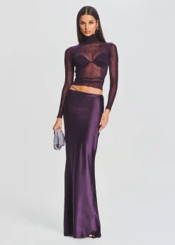 Retrofete Monet Silk Bra Eggplant Flash Sale