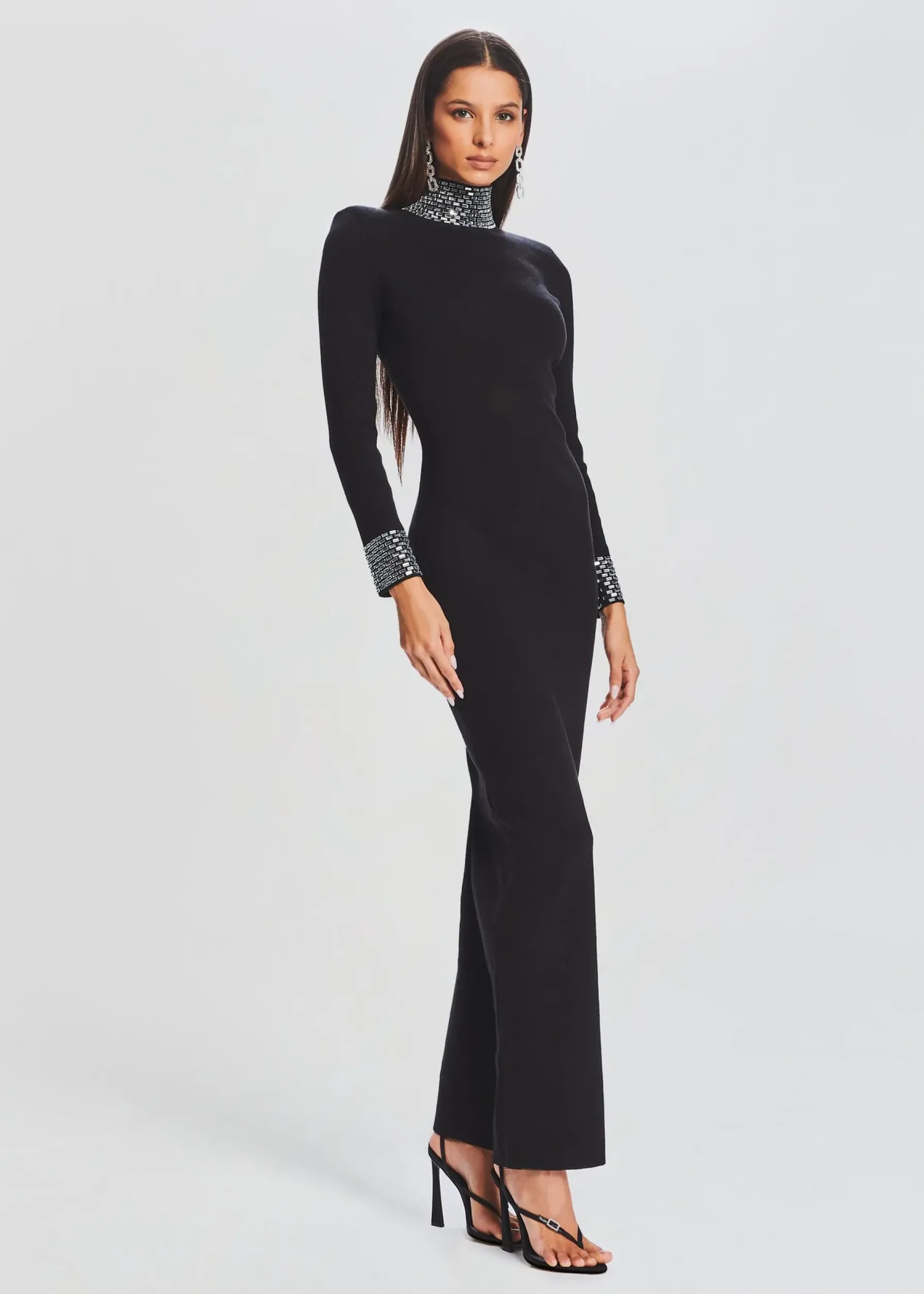 Retrofete Monroe Embellished Knit Dress Black Store