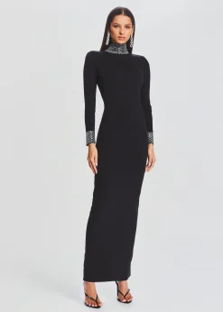 Retrofete Monroe Embellished Knit Dress Black Store