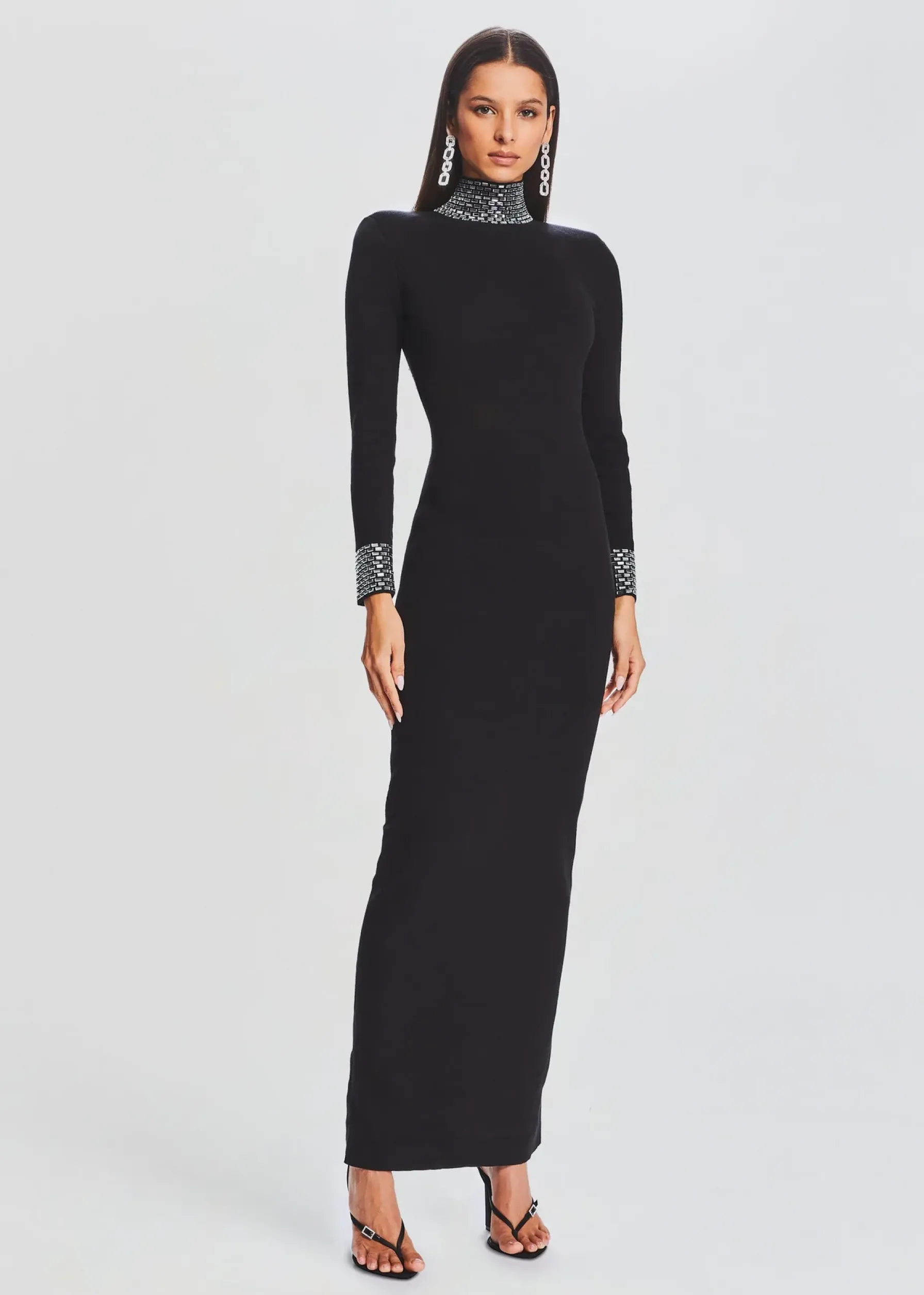 Retrofete Monroe Embellished Knit Dress Black Store