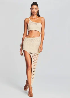 Retrofete Moretti Crochet Dress Ivory/Gold Store