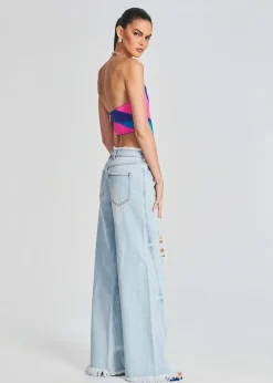 Retrofete Mountain Wide Leg Jean Skylight Best