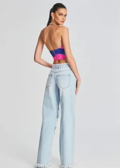 Retrofete Mountain Wide Leg Jean Skylight Best