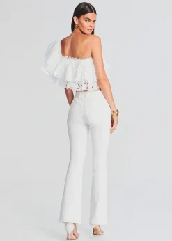 Retrofete Murphy Mid Rise Jean White New