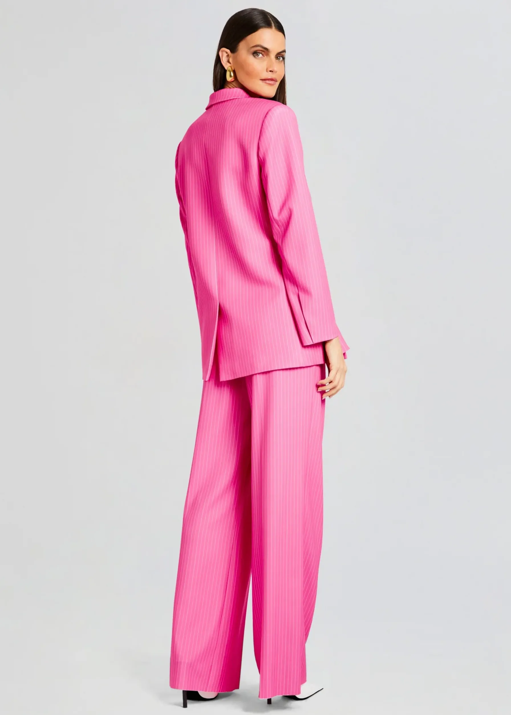 Retrofete Natasha Blazer Pink/White Stripe Fashion