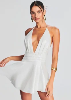 Retrofete Natasha Sequin Dress White/Sequin Shop