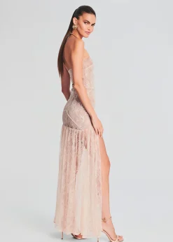 Retrofete Nicole Lace Dress Dusty Peach Flash Sale