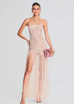 Retrofete Nicole Lace Dress Dusty Peach Flash Sale