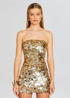 Retrofete Nolia Sequin Embellished Dress Champagne Dust Store