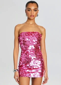 Retrofete Nolia Sequin Embellished Dress Candy Pink Cheap