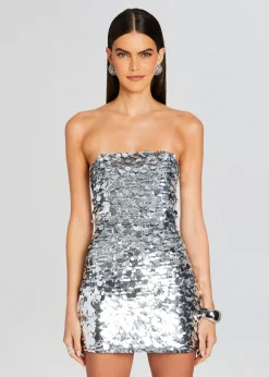 Retrofete Nolia Sequin Embellished Dress Silver Cheap