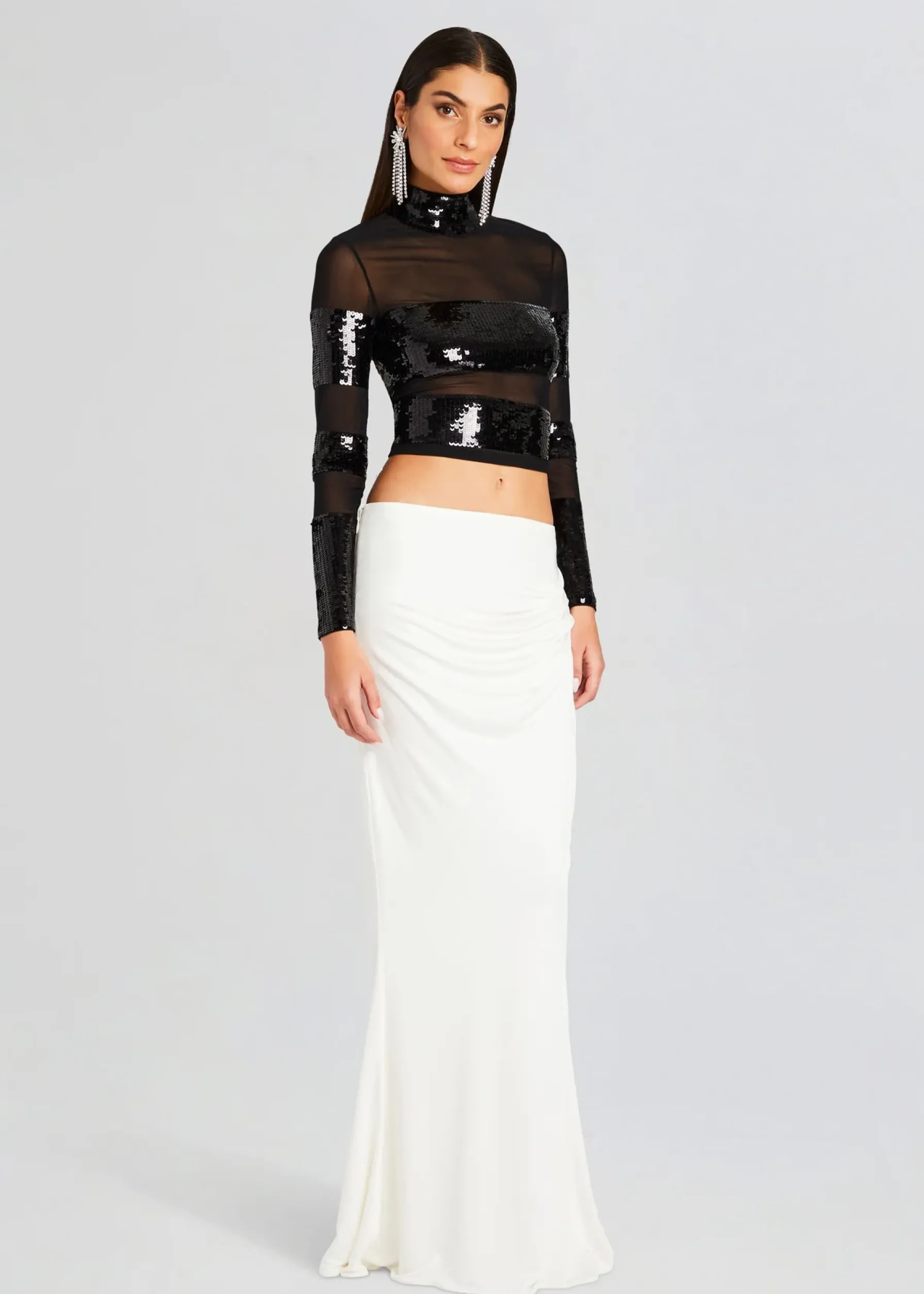 Retrofete Nyx Sequin Top Black Cheap