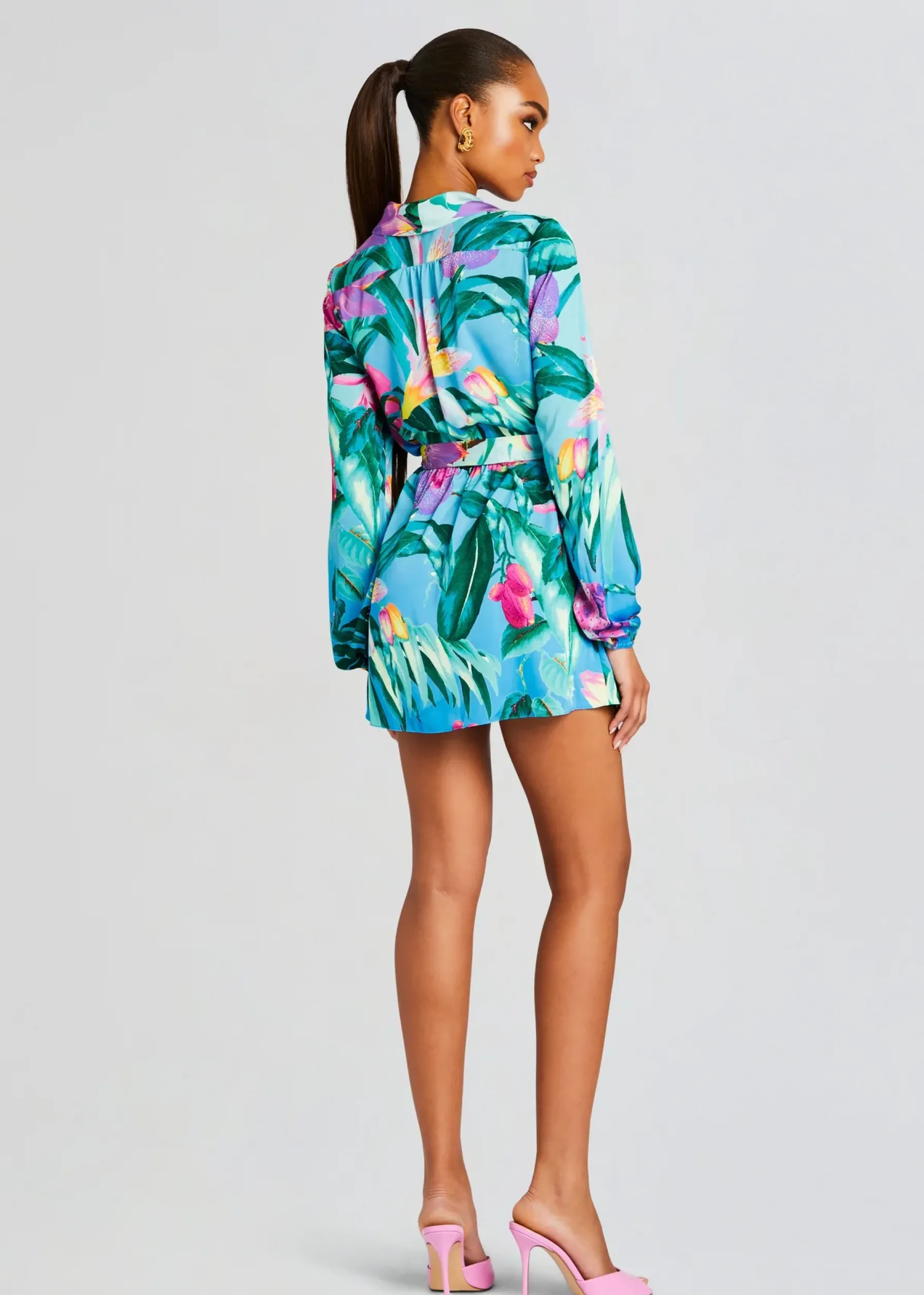 Retrofete Ocean Mini Dress Turquoise Clearance