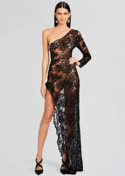 Retrofete Olimpia Embellished Lace Dress Black New