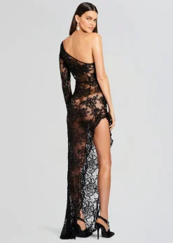 Retrofete Olimpia Embellished Lace Dress Black New
