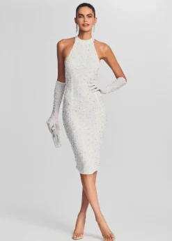 Retrofete Olivia Midi Sequin Dress White Cheap