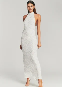 Retrofete Olivia Sequin Dress White Store