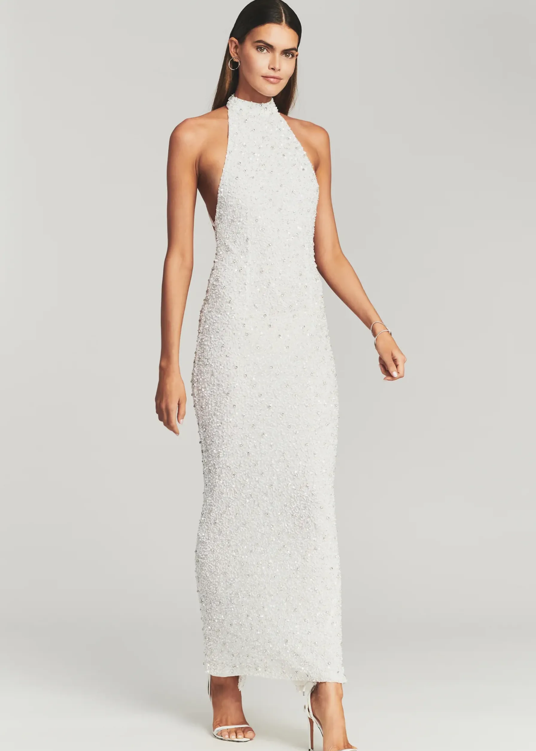 Retrofete Olivia Sequin Dress White Flash Sale