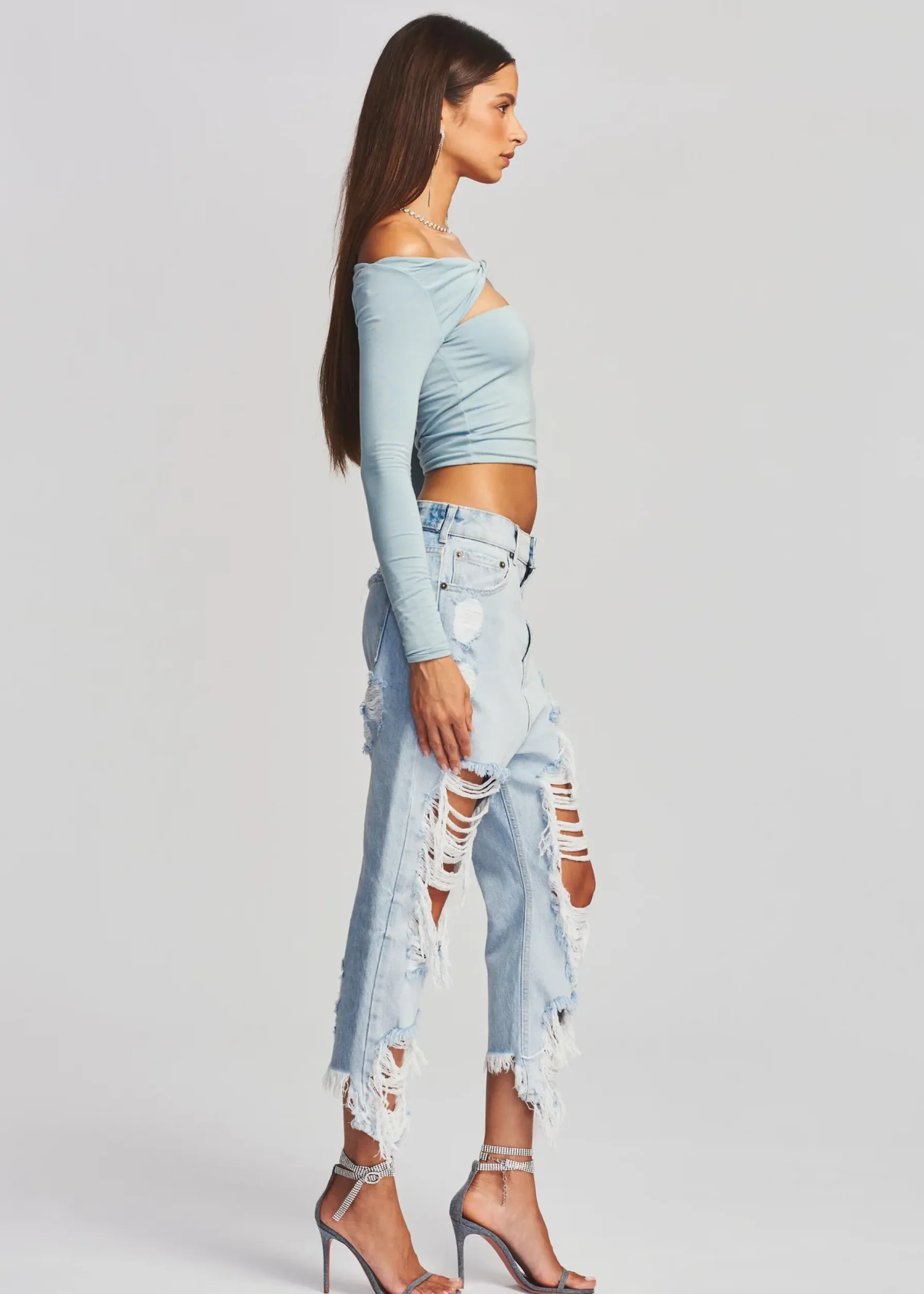 Retrofete Omar Drop Boyfriend Jean Light Laguna Best Sale