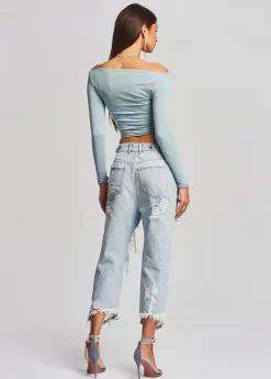 Retrofete Omar Drop Boyfriend Jean Light Laguna Best Sale
