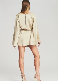 Retrofete Ophelia Silk Dress Champagne Sale