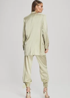 Retrofete Pandora Silk Blazer Sage Flash Sale