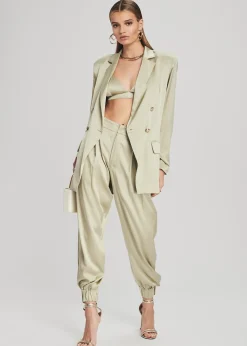 Retrofete Pandora Silk Blazer Sage Flash Sale