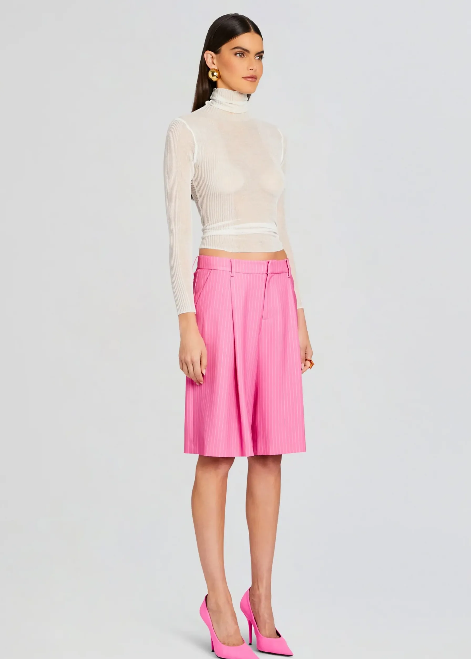 Retrofete Pearl Short Pink Pinstripe Outlet