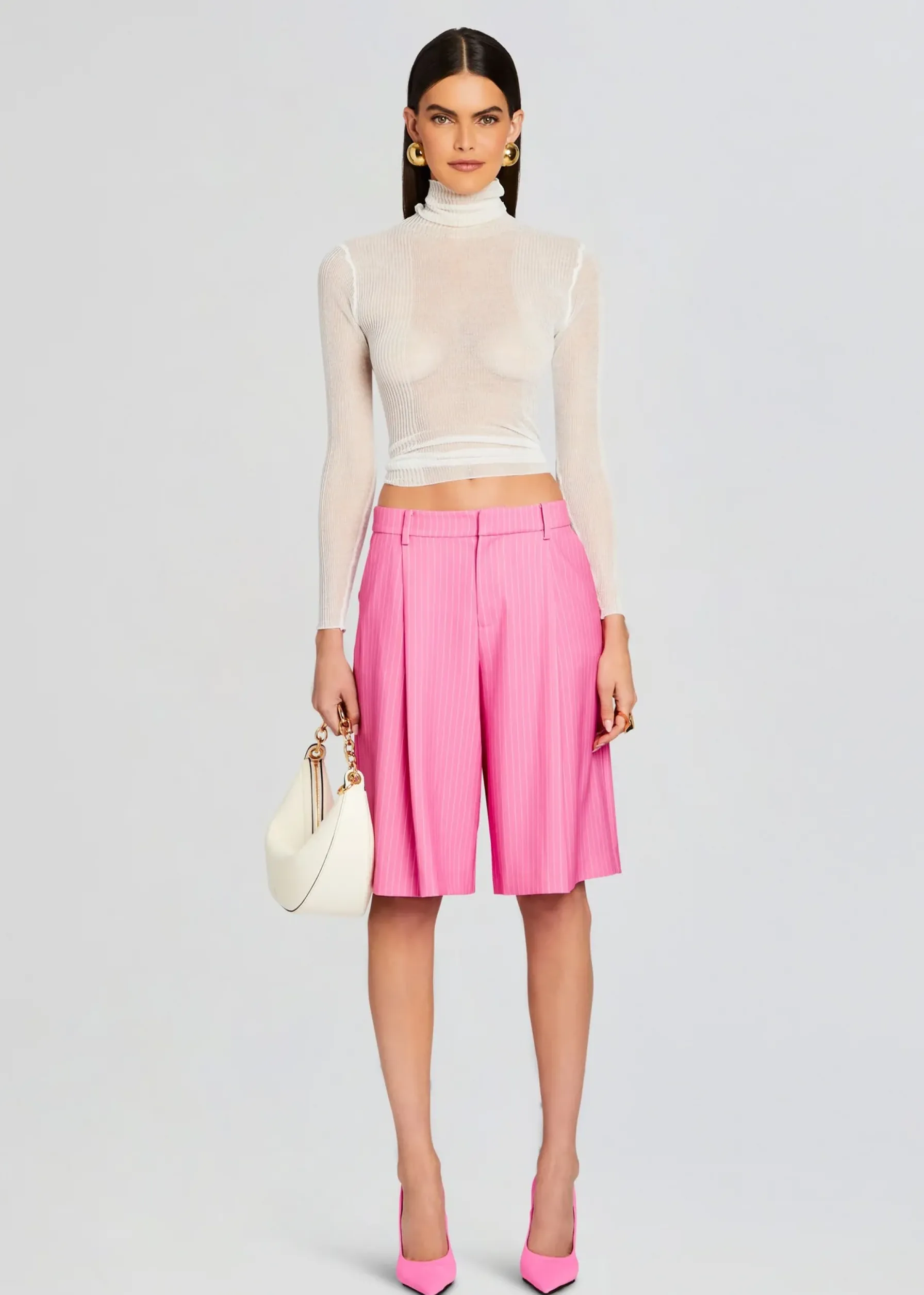 Retrofete Pearl Short Pink Pinstripe Flash Sale