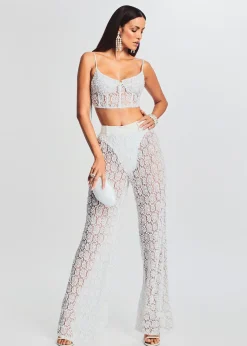 Retrofete Pessa Lace Top White Flash Sale