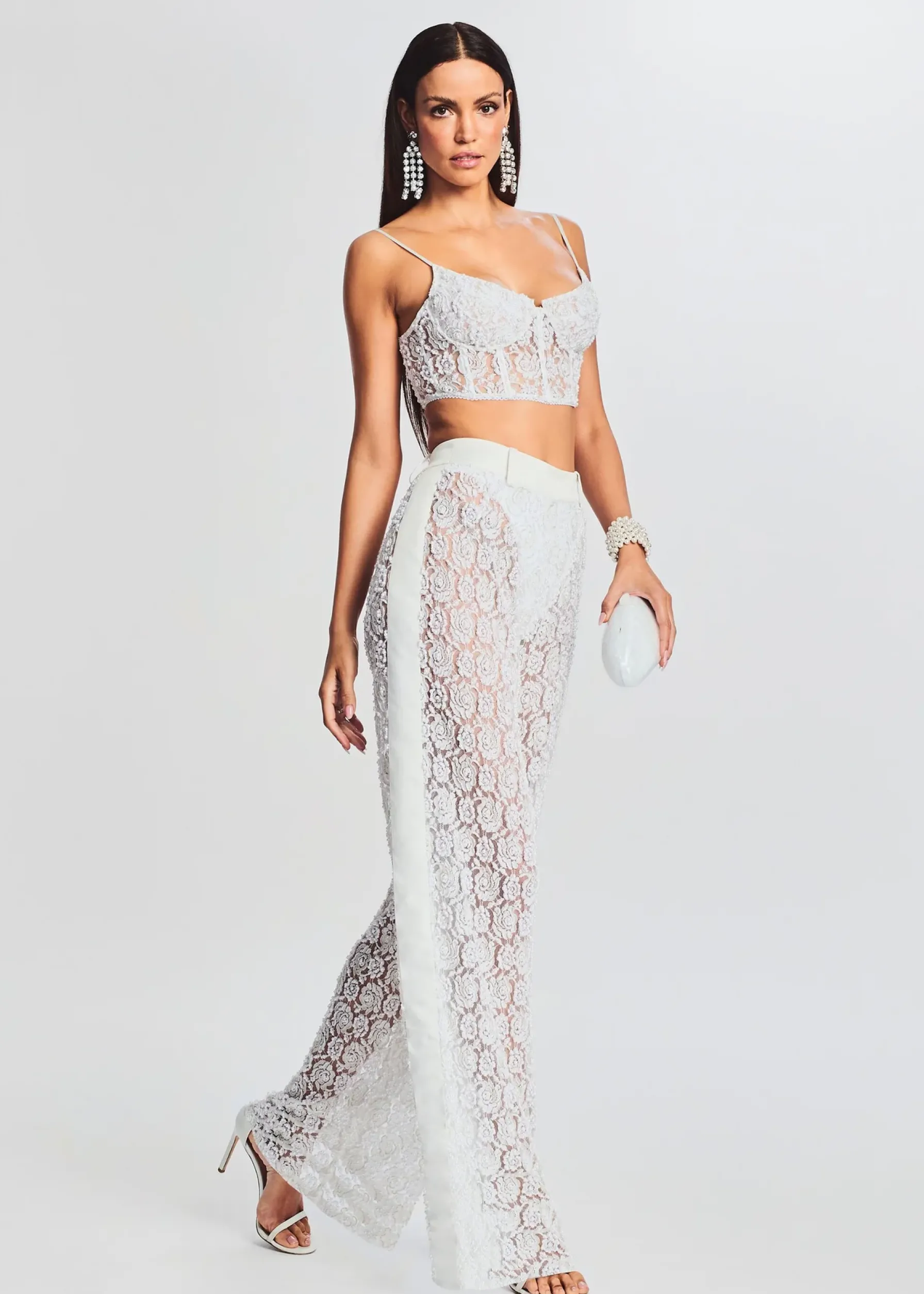 Retrofete Pessa Lace Top White Flash Sale